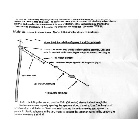 Alpha Delta DX-B - single sloper antenna for 160 80 40 30 meters