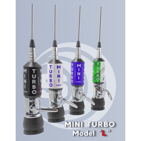 Antenne mobile Sirio MINI TURBO Modèle « L » ITALIE COAX - CB 1000W, 165 cm, câble RG-58