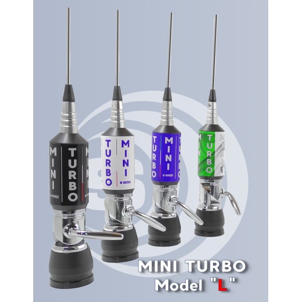 Antenne mobile Sirio MINI TURBO Modèle « L » ITALIE COAX - CB 1000W, 165 cm, câble RG-58