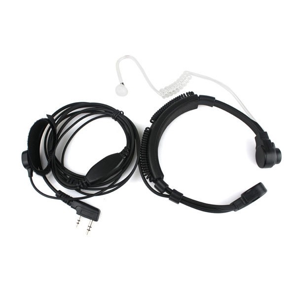 HRS THROAT 2 Laryngophone with air earpiece for Kenwood Wouxun Baofeng Puxin etc