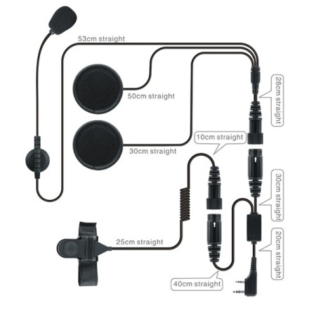 Proxel PJD-502 Kit Motociclare cuffia stereo + mic. + ptt