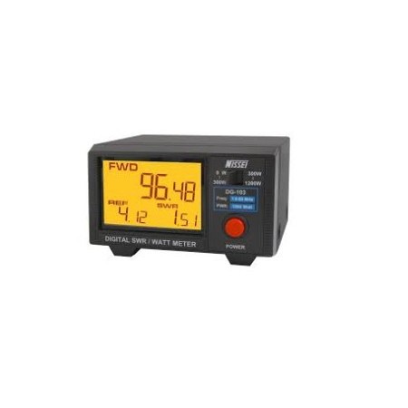 Nissei DG-103 MAX Ros/Wattmetro digitale HF/50 MHz 1200 Watts Con indicazione della potenza di picco Nissei DG-103 MAX Ros/Wattmetro digitale HF/50 MHz 1200 Watts Con indicazione della potenza di picco