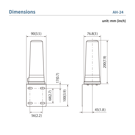 Icom AH-24 - Antenna collineare 2,29-2,45 GHz, 4dBi per IC-905 Icom AH-24 - Antenna collineare 2,29-2,45 GHz, 4dBi per IC-905