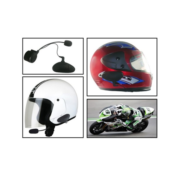 HEADSET WITH BLUETOOTH MICROPHONE FOR HELMET - INTERCOM 150 METERS