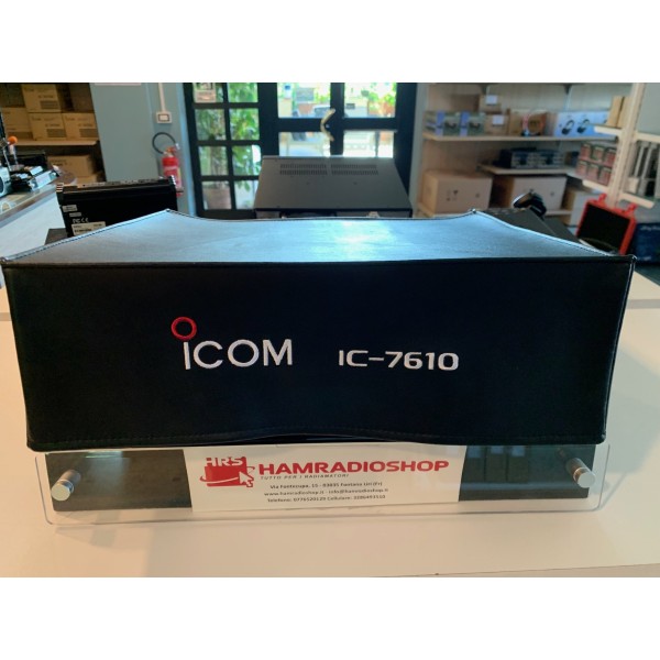 Cache anti-poussière noir Icom avec logo pour IC-7610