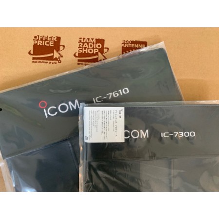 Cache anti-poussière noir Icom avec logo pour IC-7610